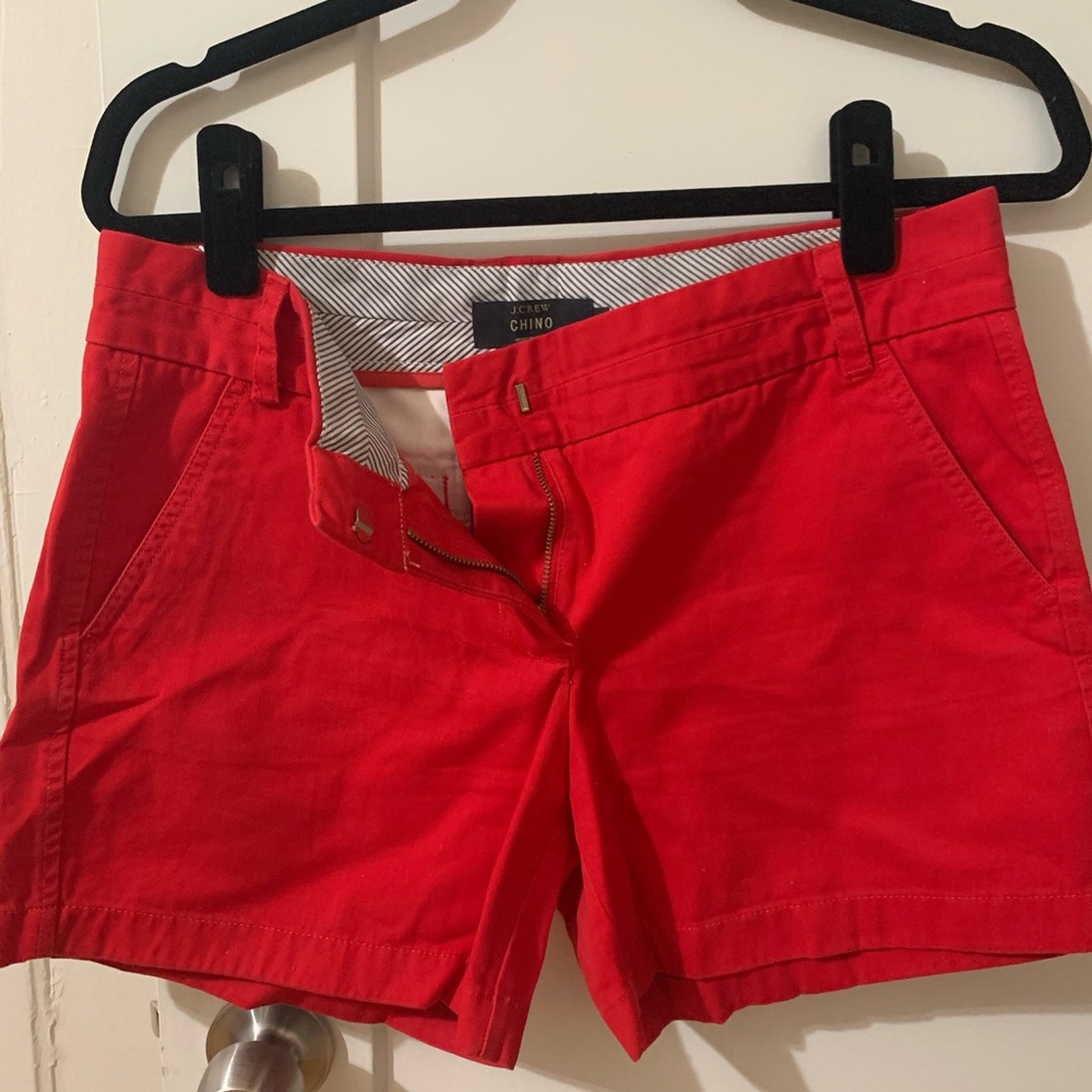 J. Crew red chino shorts, 4inch